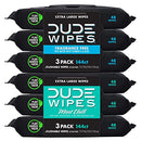 DUDE Wipes Flushable Wipes - 3 Pack, 144 Wipes - Unscented Adult Wet Wipes with Vitamin-E & Aloe for at-Home Use - Septic and Sewer Safe