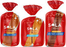 Sola Low Carb Sweet & Buttery Variety Pack, 1 Sweet & Buttery Bread, 1 Golden Wheat Hot Dog Buns, 1 Golden Wheat Hamburger Buns, (Pack of 3) (Shipping Only)