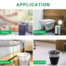 Trash Bags 80 Counts, Waikas Garbage Bags for Kitchen Bathroom, Heavy duty Small Bag, 3 Gallon, White