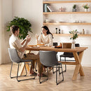 Waleaf Dining Chairs,Faux Leather Dining Chairs Set of 2,18 Inch Kitchen Dining Room Chairs with Backrest and Metal Leg,Mid Century Modern Armless Chair,Upholstered Seat