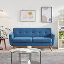 Kingfun Tbfit 65" W Loveseat Sofa, Mid Century Modern Decor Love Seat Couches for Living Room, Button Tufted Upholstered Love Seats Furniture, Solid and Easy to Install Small Couch for Bedroom, Grey…