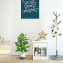 BESAMENATURE Artificial Fiddle Leaf Fig Tree/Faux Ficus Lyrata for Home Office Decoration, 30.5" Tall, with Cotton Rope Basket