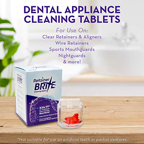 Retainer Brite Tablets for Cleaner Retainers and Dental Appliances - 120 Count