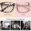 livho 2 Pack Blue Light Blocking Glasses, Computer Reading/Gaming/TV/Phones Glasses for Women Men,Anti Eyestrain & UV Glare (*B1 Light Blcak+Clear, Clear)