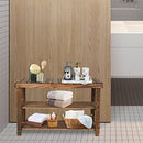 ECOMEX Shoe Rack Bench for Entryway, 3-Tier Wooden Shoe Shelf Shoe Organizer Bench Shoe Organizer Entryway Bench for Bedroom Balcony Entryway Entrance, Black(33.5''L)