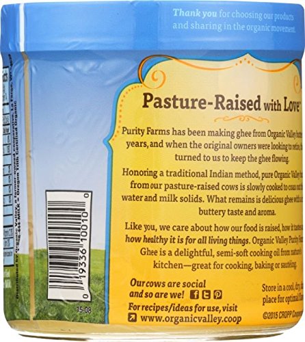 Organic Valley Purity Farms Ghee Clarified Butter 13 oz (Pack of 2)
