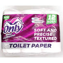 Only 2-Ply Toilet Paper, Soft & Disposable, Non Stick & Durable Toilet Paper - 12 Roll (200 Sheet Per Roll) with Superior Absorbent, Ideal for Home, Public Toilets, Bathroom & Restaurant (Shipping Only)