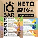 IQBAR Brain and Body Keto Protein Bars - Chocolate Lovers Variety Keto Bars - 12-Count Energy Bars - Low Carb Protein Bars - High Fiber Vegan Bars and Low Sugar Meal Replacement Bars - Vegan Snacks