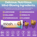 MOSH Variety Pack Protein Bars, 6pk, Keto Snack, Gluten-Free, No Added Sugar, 12g Whey Protein, Lion's Mane, B12 Vitamins, Supports Brain Health, Breakfast To-Go (Flavors may vary)