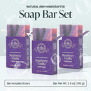The Bubble Factory Lavender Rosemary - Handmade in the USA, Palm Oil Free, All Natural Bar Soap, 3 Bars