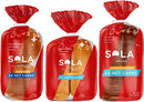 Sola Low Carb Sweet & Buttery Variety Pack, 1 Sweet & Buttery Bread, 1 Golden Wheat Hot Dog Buns, 1 Golden Wheat Hamburger Buns, (Pack of 3) (Shipping Only)