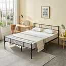 VECELO Modern Versatile Nightstands X-Design Side End Table Night Stand Storage Shelf with Bin Drawer for Living Room Bedroom, Set of 2 (Brown)