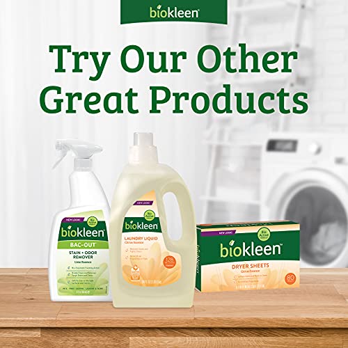 Biokleen Laundry Oxygen Bleach Plus 32 HE Loads - Concentrated Stain Remover, Whitens & Brightens, Eco-Friendly, Plant-Based, No Artificial Fragrance or Preservatives, 2 Pounds, 32 Fl Oz