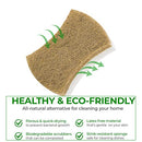 SAMEBUTECO Kitchen Sponge Set of 12 Natural Cellulose and Coconut Walnut Scrubbing Sponges for Sparkling Kitchens Dish Sponges for Heavy Duty Kitchen Grime (Square Sponges)