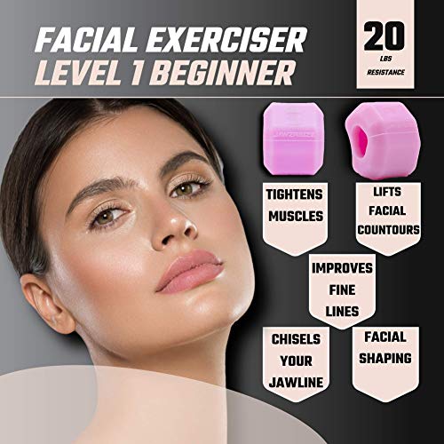 Jawzrsize Pop 'N Go Jaw, Face, and Neck Exerciser - Define Your Jawline, Slim and Tone Your Face, Look Younger and Healthier - Helps Reduce Stress and Cravings - Facial Exerciser (Advanced Green)
