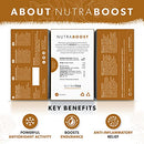 NUTRABOOST - Energy Tea | Focus Tea – Includes Astragalus, Ashwagandha & Gotu Kola - Naturally Caffeine-Free and Sugar-Free - 20 Enveloped Tea Bags - by Nutra Tea - Herbal Tea