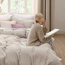 Bedsure Twin/Twin XL Duvet Cover Dorm Bedding - Soft Prewashed White Duvet Cover Twin, 2 Pieces, Includes 1 Duvet Cover (68"x90") with Zipper Closure & 1 Pillow Sham, Comforter NOT Included