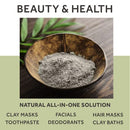 FOSSIL POWER CALCIUM BENTONITE CLAY 2lb - Natural Clay Powder for Cleansing- Best Hair and Facial Treatment for Radiant Skin