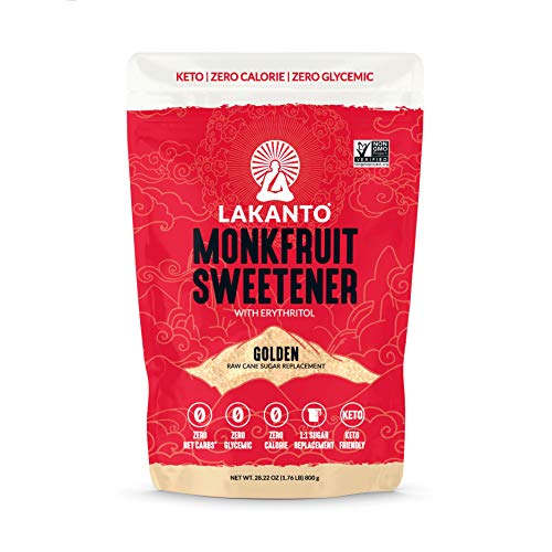 Lakanto Classic Monk Fruit Sweetener with Erythritol - White Sugar Substitute, Zero Calorie, Keto Diet Friendly, Zero Net Carbs, Baking, Extract, Sugar Replacement (Classic White - 3 lb)