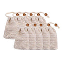Selaurel Sisal Soap Bags 10 Pack Natural Drawstring Bags Mesh Exfoliating Soap Bag Soap Saver Pouch for Bath and Shower Foaming and Massage