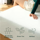 ZINUS 6 Inch Green Tea Memory Foam Mattress, Fiberglass Free, Patented Custom Contour Support, Sturdy Base Foam, CertiPUR-US Certified, Bed-in-a-box, Twin, White