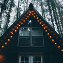 Outdoor String Lights 25 Feet G40 Globe LED Patio Lights with 13 Edison Plastic Bulbs(1 Spare), Waterproof Connectable Hanging Christmas Lights for Backyard Porch Balcony Party Xmas Decor, Black