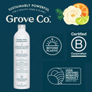 Grove Co. Ultimate Dish Soap Refills (3 x 16 Fl Oz) Removes 48-hr Stuck-on Food and Grease, Plastic Free Cleaning Products, 100% Natural Lavender Blossom & Thyme Fragrance
