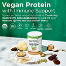 Four Sigmatic Organic Plant-Based Protein Powder Unflavored Protein with Lion’s Mane, Chaga, Cordyceps and More | Clean Vegan Protein Elevated for Brain Function and Immune Support | 16.9 oz