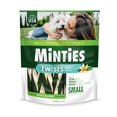 Minties VetIQ Dog Dental Bone Treats, Dental Chews for Medium/Large Dogs (Over 40 Lbs), 40 Count