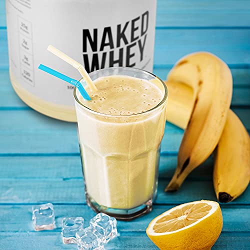 Naked WHEY 5LB 100% Grass Fed Unflavored Whey Protein Powder - US Farms, Only 1 Ingredient, Undenatured - No GMO, Soy or Gluten - No Preservatives - Promote Muscle Growth and Recovery - 76 Servings