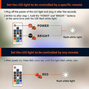 LAKEMID Nightstands Set of 2 with Charging Station and Drawer, End Table Bedside Table with 20 Colors LED Light Strip and 2 Layers Shelf for Bedroom Living Room Sofa (Rustic Brown)