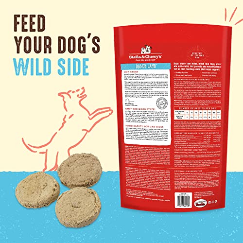 Stella & Chewy's Freeze Dried Raw Dinner Patties – Grain Free Dog Food, Protein Rich Dandy Lamb Recipe – 25 oz Bag