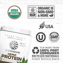 Vegan Protein Powder with BCAA  Organic Hemp Seed Gluten Free Non-GMO Dairy Soy Sugar Free Low Carb Plant Based Protein Powder | Unflavored Warrior Blend by Sunwarrior