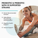 Probiotics 60 Billion CFU - Probiotics for Women, Probiotics for Men and Adults, Natural, Shelf Stable Probiotic Supplement with Organic Prebiotic, Acidophilus Probiotic