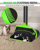 Broom and Dustpan, Broom and Dustpan Set for Home, Long Handle Broom with Dustpan, Broom and Dustpan Combo for Office Home Kitchen Lobby Floor Use Dustpan and Broom Set