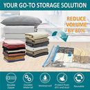 20 Pack Vacuum Storage Bags, Space Saver Bags (4 Jumbo/4 Large/4 Medium/4 Small/4 Roll) Compression for Comforters and Blankets, Sealer Clothes Storage, Hand Pump Included