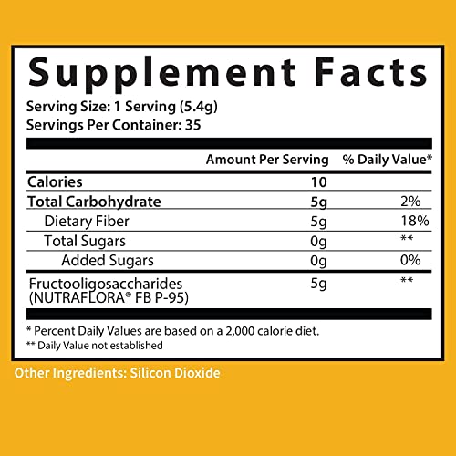 Prebiotic Fiber Supplement - Supports Gut Health and Digestive Regularity - Soluble Powder Fiber Supplement for Women + Men - Gummies Alternative - Gluten Free, Sugar Free, Keto, Vegan - 35 Servings