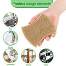 SAMEBUTECO Kitchen Sponge Set of 12 Natural Cellulose and Coconut Walnut Scrubbing Sponges for Sparkling Kitchens Dish Sponges for Heavy Duty Kitchen Grime (Square Sponges)
