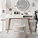 Arts wish Office Desk Mid Century Modern Desk Writing Desk with Drawer Simple Home Office Desk Mid Century Desk, Walnut