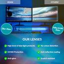 ZENNI Rectangle Glasses for Men Blue Light Blocking Glasses Women Lightweight Eyewear Anti Eye Strain Relieve Digital Screen