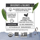 Numi Organic Tea Emperor's Pu-erh, Black Tea, 16 Count of Tea Bags, Pack of 1 (Packaging May Vary)