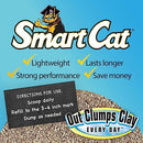 SmartCat All Natural Clumping Cat Litter, 10 Pound (160oz 1 Pack) - Alternative to Clay and Pellet Litter - Chemical and 99% Dust Free - Unscented and Lightweight