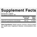 Vitamin B1 (Thiamine) 500mg, 120 Capsules