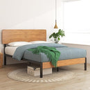 ZINUS Paul Metal and Bamboo Platform Bed Frame, Wood Slat Support, No Box Spring Needed, Easy Assembly, King