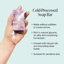 The Bubble Factory Lavender Rosemary - Handmade in the USA, Palm Oil Free, All Natural Bar Soap, 3 Bars