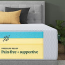 ZINUS 10 Inch Green Tea Cooling Gel Memory Foam Mattress, Fiberglass Free, Cooling Gel Foam, Pressure Relieving, CertiPUR-US Certified, Bed-in-a-Box, Queen