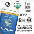 Vegan Protein Powder with BCAA  Organic Hemp Seed Gluten Free Non-GMO Dairy Soy Sugar Free Low Carb Plant Based Protein Powder | Unflavored Warrior Blend by Sunwarrior