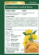 Traditional Medicinals Organic Dandelion Leaf & Root Herbal Tea (Pack of 1), Supports Kidney Function and Healthy Digestion, 16 Tea Bags Total