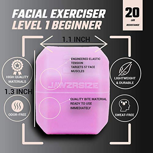 Jawzrsize Pop 'N Go Jaw, Face, and Neck Exerciser - Define Your Jawline, Slim and Tone Your Face, Look Younger and Healthier - Helps Reduce Stress and Cravings - Facial Exerciser (Advanced Green)