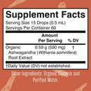 MaryRuth Organics, Herbal Supplement Drops, Stress Relief, Calming, Pack of 1, USDA Ashwagandha Root, Relaxation, Mood Support, Adaptogenic, Nervine, Neuroprotective, Vegan, Non-GMO, 60 Servings